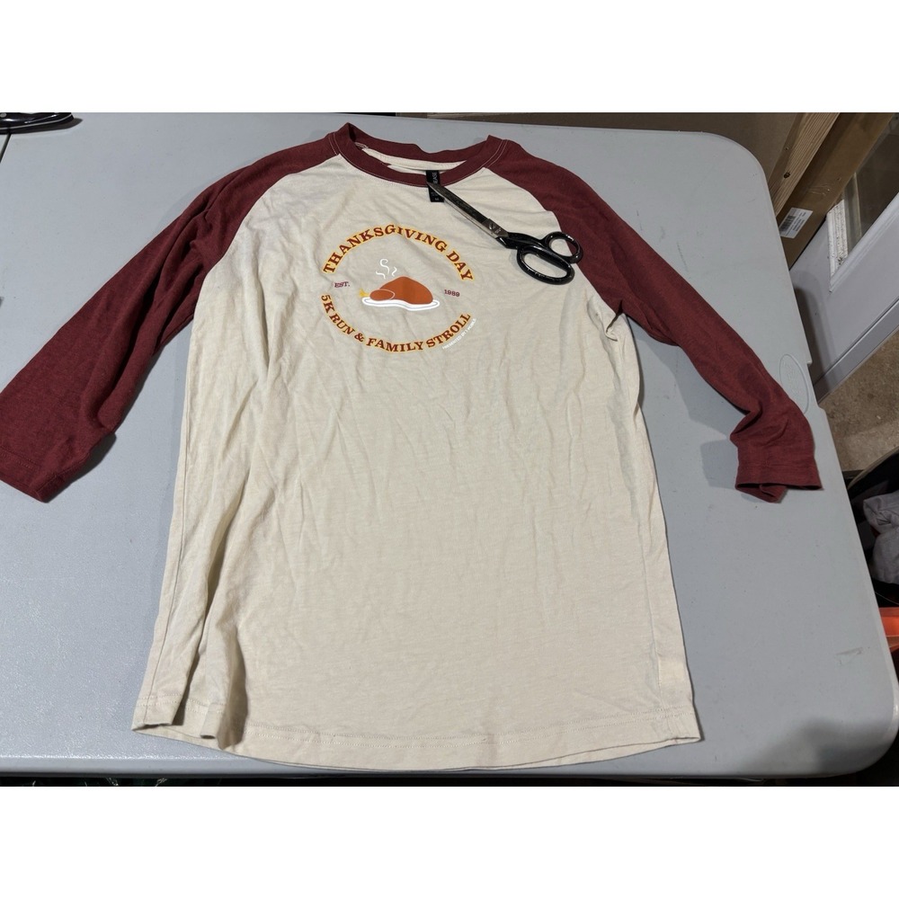 T Mobile 5k Thanksgiving‎ Maroon Baseball T Medium